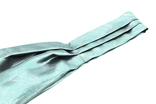 Image of BLACKSMITH Jacquard Microfiber Neckwear Ascot and Matching Pocket Square Set for Men