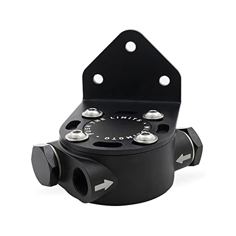 Mishimoto Remote Oil Filter Mount, Black Cover
