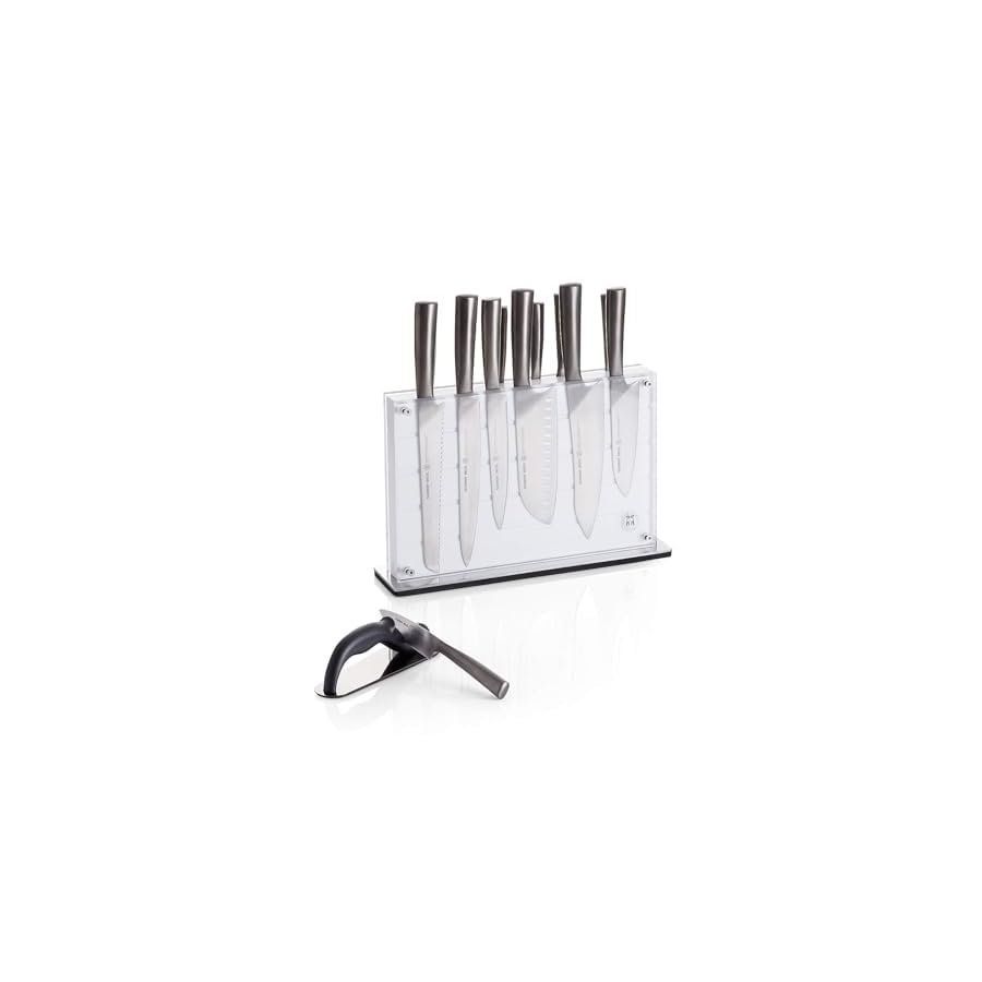 Schmidt-Brothers-White-Oak-Shiplap-15-Piece-Kitchen-Knife-Set-High-Carbon-Stainless-Steel-Cutlery-with-White-Oak-Wood-and-Acrylic-Magnetic-Knife-Block-and-Knife-Sharpener-White-Oak Schmidt Brothers - White Oak Shiplap, 15-Piece Kitchen Knife Set, High-Carbon Stainless Steel Cutlery with White Oak Wood and Acrylic Magnetic Knife Block and Knife Sharpener (White Oak)