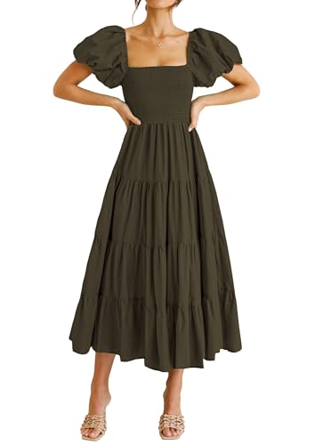 PRETTYGARDEN Women's Casual Summer Midi Dress Puffy...