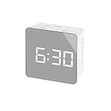 □ Reloj de alarma de espejo multifuncional □ El despertador LED adopta un diseño de espejo.Tiene una pantalla digital grande, pantalla de tiempo integrada, reloj despertador, snooze, pantalla de temperatura, modo de noche y espejo retrovisor.Fuente en negrita blanca o azul para una fácil visualización.El accesorio perfecto para la decoración de su sala de estar.