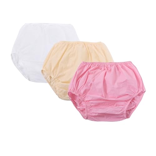 3 Pièces Culottes en Plastique pour Adultes Lavable,Culottes en Plastique à Enfiler pour Incontinence Adulte ImperméAble Réutilisable...