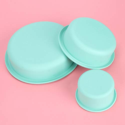 Cake Tray,3 Tier Ronde Cake Pan Set Siliconen Cake Mallen Bakplaat voor Verjaardag Bruiloft Kerstfeest - Afbeelding 5