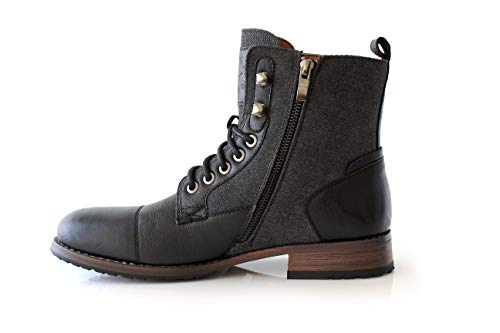 Image of Polar Fox Men's Casual Cap-Toe Ankle Boot Collection | Lace-Up Work, Combat, and Chukka Styles