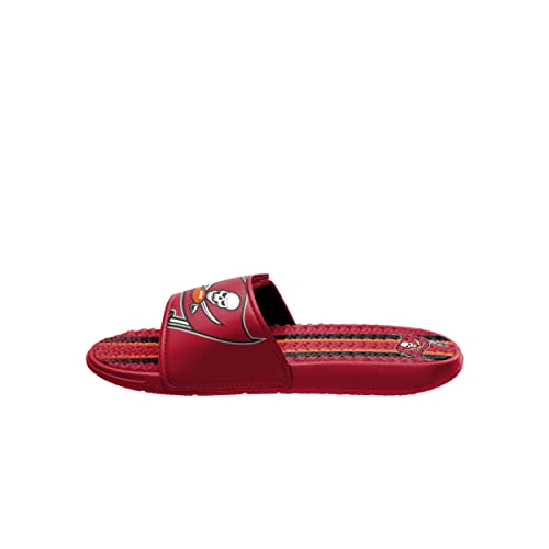 Image of FOCO mens NFL Team Stripe Logo Athletic Sport Shower Flip Flop Sandals Gel Slides