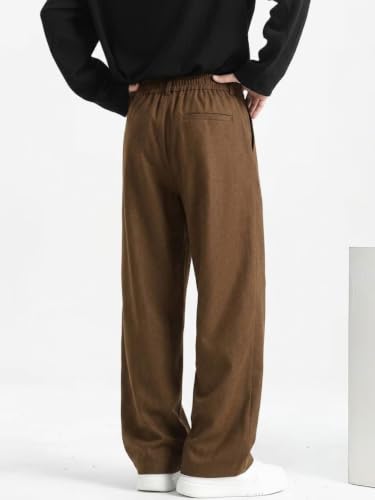 Image of Linen Pants for man | Relaxed Fit Korean Pants | Gurkha Trouser | Lower for Men | Elastic Waist Bottom wear | Straight Fit Casual Trousers | Formal Pant for Office & Wedding