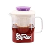 Photo Gallery cheuryae teiera in vetro, 850 ml, teiera trasparente con colino, per tè sfuso, in vetro borosilicato, da posizionare su forno elettrico in ceramica (viola) Photo Gallery cheuryae teiera in vetro, 850 ml, teiera trasparente con colino, per tè sfuso, in vetro borosilicato, da posizionare su forno elettrico in ceramica (viola)