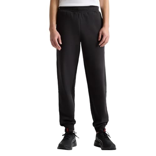 PUMA Men’s Fleece Jogger Pants – Midweight Athletic Sweatpants with Drawstring Waist, Ribbed Cuffs, and Side Pockets (Black, M)