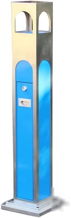 Floor Ash ColumnVertical Cigarette Butt Column Ashtray Trash Can Ashtray Trash Can Stainless Steel Ash Column Outdoor Square Paint Small Cigarette Butt Column,