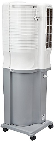 Image of Crompton Plastic Mystique DLX 34 Ltrs Tower Air Cooler (White and Grey), Standard (ACGC-TAC341)