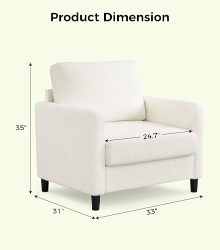 Welzona Teddy Fabric Reading Chair