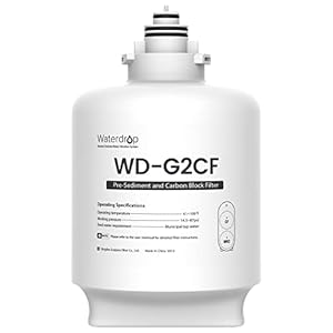 Waterdrop WD-G2CF Filter, Llooptijd 12 Maanden, Vervanging voor WD-G2-B, WD-G2-W, Omgekeerde Osmose Installatie
