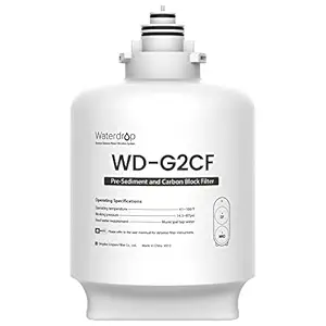 Waterdrop WD-G2CF Filter, 12-month Lifetime, Replacement for WD-G2-B WD-G2-W Reverse Osmosis System