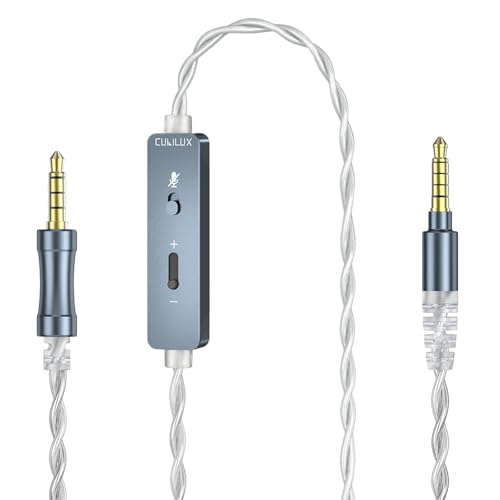 Cubilux G Pro X �����p�P�[�u���A���O���\�ȃQ�[�~���O�w�b�h�Z�b�g AUX�R�[�h Logitech G Pro / G433 / G233�p 3.5mm �⃁�b�L���� �~���[�g�X�C�b�`&�{�����[���R���g���[���t�� (�C�����C���}�C�N�Ȃ��A