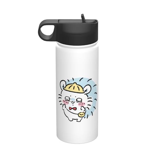ステンレスカップ ちいかわ モモンガ コーヒーカップ 車用 タンブラー かわいい 大容量 保温 保冷 真空断熱 蓋付き 水筒 ウォーターボトル 取っ手付き 持ち運びやすい スポーツ アウトドア オフィス 家庭用 車用 男女兼用 誕生日プレゼント 500ml