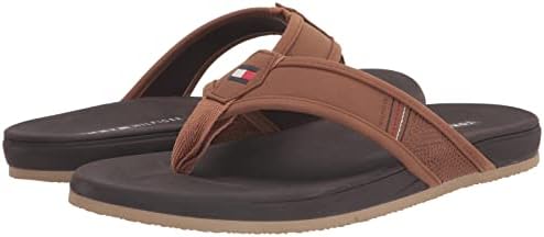 Tommy Hilfiger Men's Serio Sandal, Tan/Brown Multi 110, 11M | Image 6