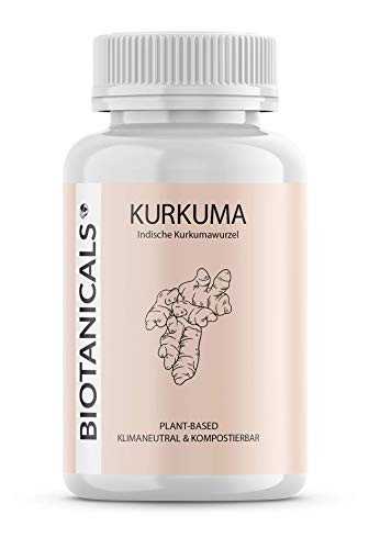 Kurkuma Pulver Kapseln (120 Stück) - Curcuma Extrakt und schwarzer Pfeffer - mit Curcumin & Piperin - vegan