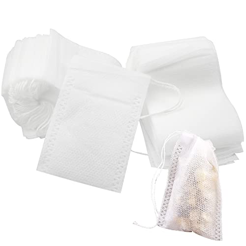 600 Pcs Bolsas de Filtro de Papel KiKiHong Mini Bolsas de Té Cordón Natural para Té de Hojas Sueltas, especias sueltas, Café (7,3 * 4,7 cm) Cover