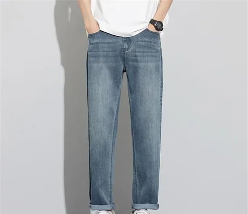 Men's Streetwear Jeans Solid Color Drawstring Loose Micro Taper Baggy Denim Pants Spring Casual Trousers2