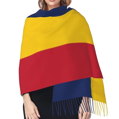 Écharpe drapeau du Tchad femme grand modèle doux pour stopper le vent du cou - 4