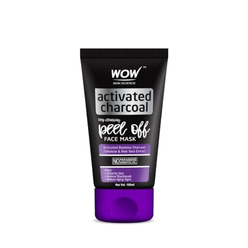 Wow Skin Science Activated Charcoal Peel Off Mask For Blackheads/Pimples/Acne – No Parabens & Mineral Oils, 100 Ml