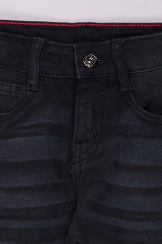 Image of Pantaloons Junior Kids Cotton Stretch Blend Jeans | Slim Fit | Mid Rise Waist | Full Length