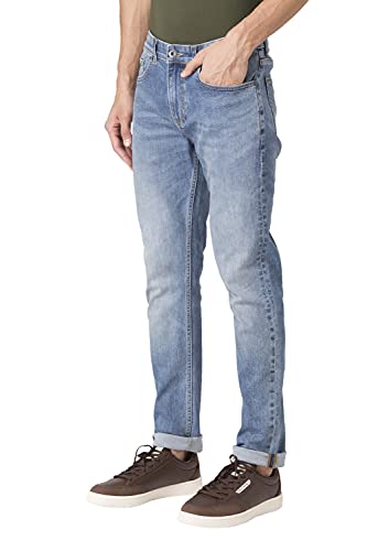 Image of Red Tape Classic Skinny Jeans for Men | Everyday Comfort & Premium Fabric - RDM0834M-34 Mid Blue