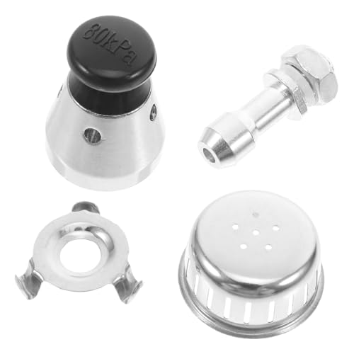 Kit de repuesto para olla a presión TEHAUX: válvula de seguridad, tubo de escape, cubierta antiobstrucción y abrazadera, aleación de aluminio miniatura 1