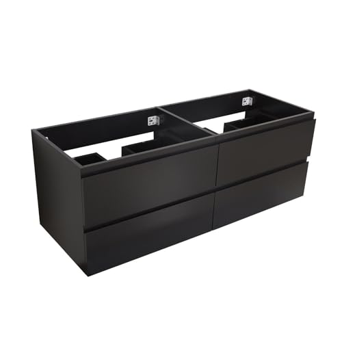 MOB-IN Meuble sous Vasque 120 cm Sorrento Noir Carbone