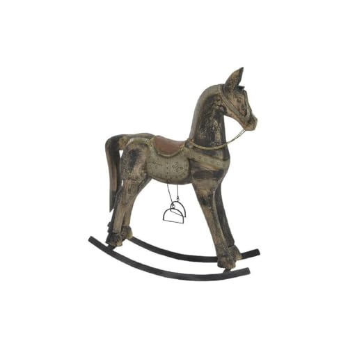 Figura Decorativa Naturale Cavallo 52 x 15 x 63 cm 50 x 15 x 63 cm marrone grigio nero