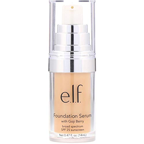 e.l.f. Cosmetics, Beautifully Bare Foundation Serum, Broad Spectrum SPF 25 Sunscreen, Light/Medium, 0.47 fl oz