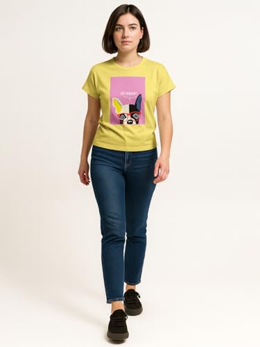 Image of HELLCAT Mulitcolor Trendy Printed Body Fit T-Shirt for Women | Pack of 1 T-Shirt