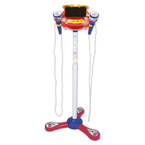 Bontempi - TwinStage Mic-Dual Stage Microphone with MP3 Connection for Amazing Performance, Blue, 360 x 360 x 890 mm, Colour, 40 1410