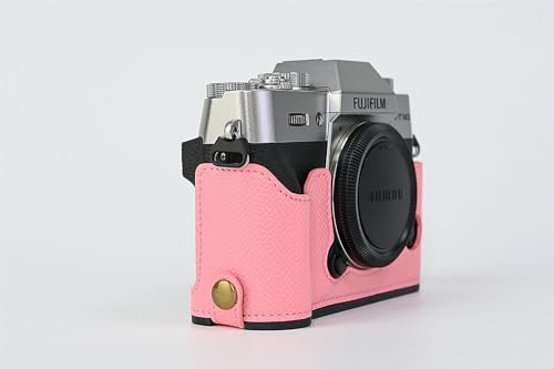 Funda semirígida para cámara Fujifilm X-T30 III/II de cuero sintético rosa miniatura 6