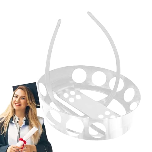Graduation Cap Headband Insert - Anti-Slip Secure Fix | Grad Cap Stabilizer Tool | For Graduation Ceremony New Old Styles, Comfortable Adjustable Easy Install...
