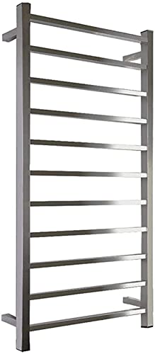 GTHTUHFD Calentador De Toallas Eléctrico, Toallero Calefaccionado con Temporizador De 18 Horas, Control De Temperatura De 4570 ℃, Toallero De Acero Inoxidable 304 con C,Plug in