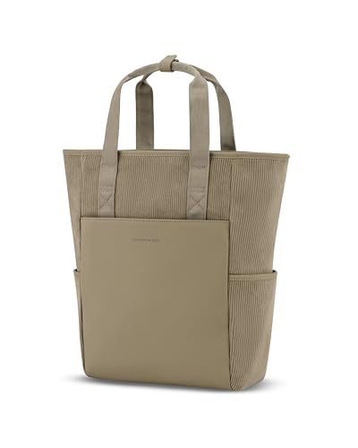 Kapten & Son Rucksack Lindby Cord Dusty Khaki 18 L | 2in1 Tasche & Rucksack | inkl. Kofferbefestigung Laptopfach Flaschenhalterung | Shopper Damen