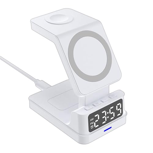 4-in-1 �f�W�^���ڊo�܂����v�[�d�X�e�[�V���� | 15W ���C�X�^���h�A���C�����X�[�d�A�ڊo�܂����v�A�d�b�[�d�X�e�[�V�����t���A�o����z�[���I�t�B�X�ɍœK