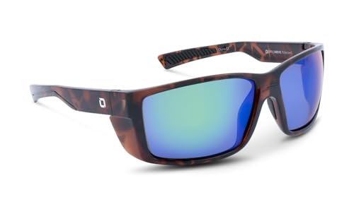 Optic Nerve Unisex Staunton Shiny Dark Tortoise/Brown/Green Mirror Lens Polarized Sunglasses