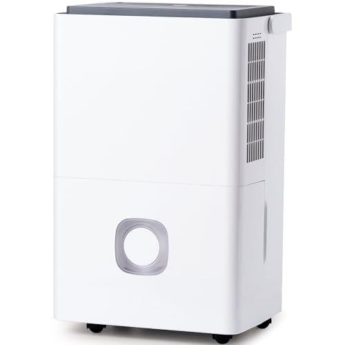 iOCHOW Deshumidificador Eléctrico Grande Profesional: 65L/Día 24H Timer Silencioso & Drenaje Continuo con Tubo Depósito 4.5L para Sótano Baño Dormitorio Garaje Lavandería Apartamentos Húmedos iOCHOW Deshumidificador Eléctrico Grande Profesional: 65L/Día 24H Timer Silencioso & Drenaje Continuo con Tubo Depósito 4.5L para Sótano Baño Dormitorio Garaje Lavandería Apartamentos Húmedos