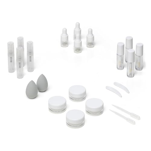 Vessara Mini Makeup Containers for Travel Depotting Makeup Containers Empty Cosmetic Containers Sample Jars Mini Make up Bottles Refillable Cosmetic Containers Extra Small Travel Containers
