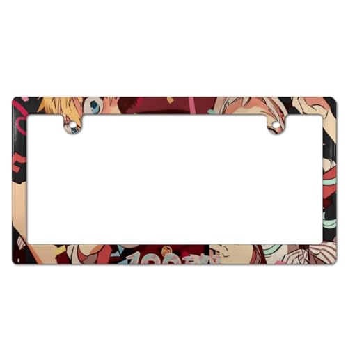 地縛少年花子くん ナンバーフレーム ナンバープレート フレーム 普通車/軽自動車 カーアクセサリー 錆びにくい 掛けやすい 装飾ボーダー 簡単取付