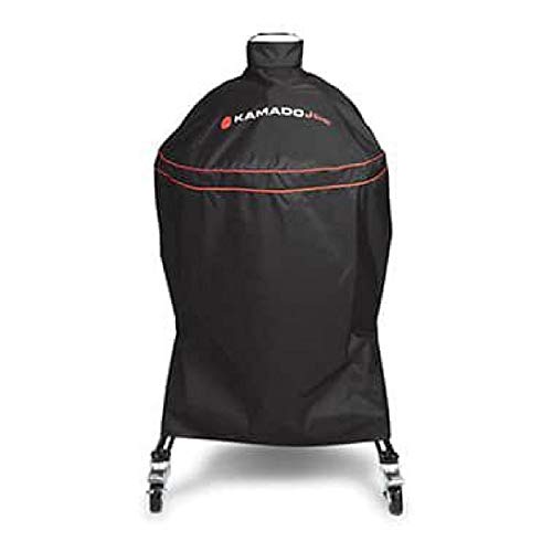Kamado Joe KJ23RHC Classic II Charcoal Grill, Blaze Red & KJ-GC23BWFS Classic Joe Cover Grill, Black, 52.0 in*49.0 in*49.0 in