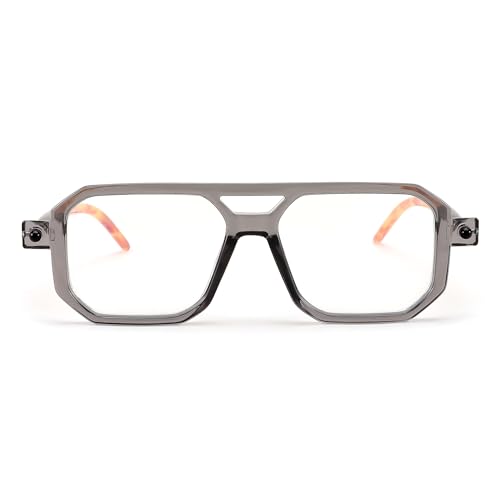 Image of FEISEDY Vintage Square Blue Light Blocking Reading Glasses Women Men B0090 | 70s Flat Aviator Glasses,Aviator readers