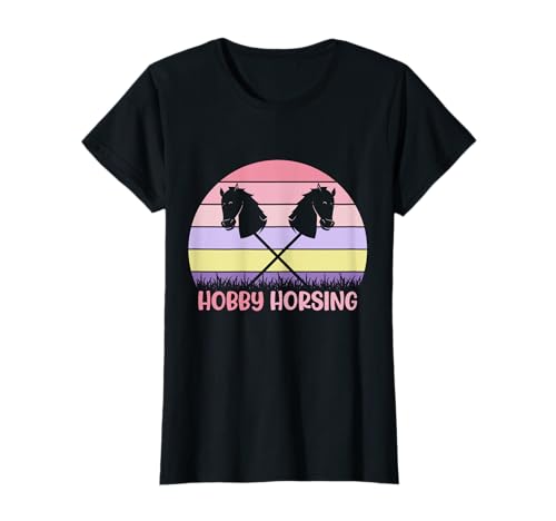 Pastell Regenbogen Steckenpferd Kinder Hobby Horse Mädchen T-Shirt