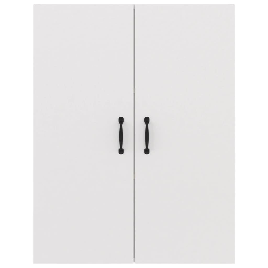 vidaXL Armario Colgante Almacenamiento Auxiliar Mueble Salón Pared Vitrina Flotante Decorativo para Casa de Madera Contrachapada Blanco