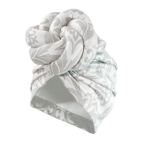 ihreesy Turban Bonnet for Women,Stretch Chemo Headwear Twist Knot Pre-Tied Sleep Cap Elastic Beanie Headscarf Turban Headwraps Beanie Cap,Grey Cover