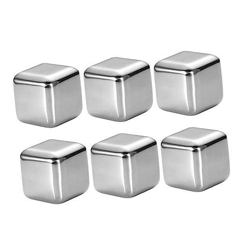 COLLBATH 6piezas Cubitos De Hielo Reutilizables Tarta De Hielo para Whisky Hogar Uso Diario Piedras para Vino Resistentes Al Desgaste