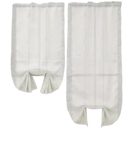 SL ROSY Tende a Coppia Regolabili silhouette per soggiorno, sala da pranzo, camera da letto, cucina, bagno, tende per finestre (bianche) (2 Tende Bianco 45x150cm)