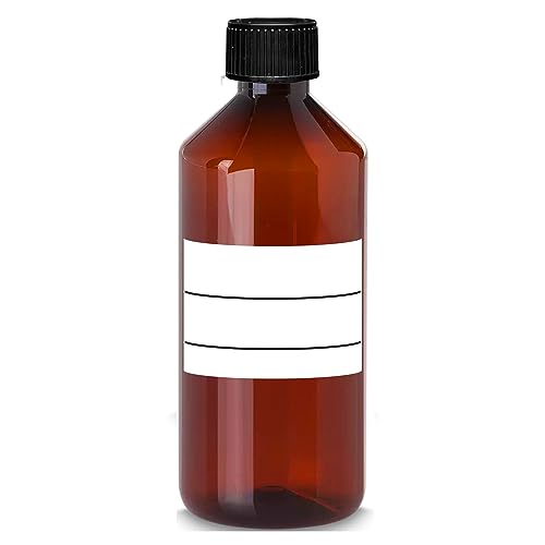 HERRLAN® Laborflasche 1000 ml braun I LEBENSMITTELECHT BPA-frei I Flasche I Leerflasche aus Kunststoff + Etikett I Herrlan - Qualität I Made in Germany
